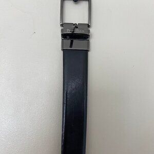 Perry Ellis Men Bonded Leather Dress Belt Black, Brown Reversible XL 42-44